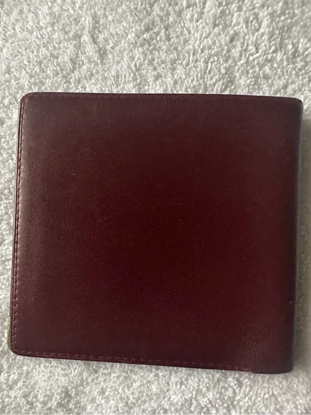 Vintage Cartier Must de Cartier Burgundy Leather Bi-fold Wallet Full Set